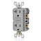 Leviton GFCI Receptacle, 20A, 125Vac, 5-20R, Gray GFNT2-GY - alternate 2